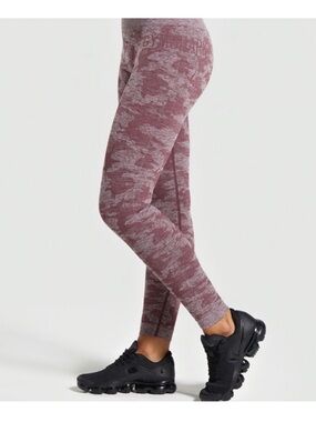 Gymshark Camo Seamless Leggings - Wild Berry